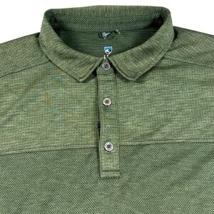 Kuhl Engineered Polo Golf Shirt Cypress Hiking Outdoors Lightweight UPF Mens Med